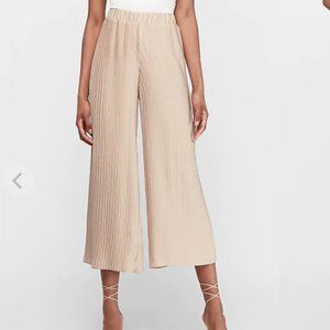 Express High Waisted Pleated Cropped Pull-On Pant